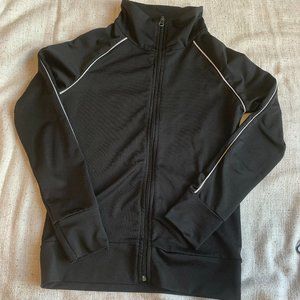 🌸2/$32🌸 Black zip-up athletic top, Girls Size M